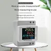 6IN1 DIN-Rail AC Volt Monitor Digital Active Power Factor Energy Meter 110V 220V