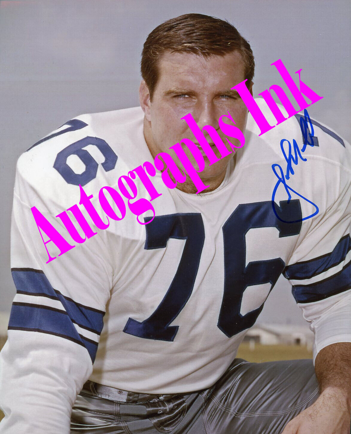 John Niland autographed 8x10 Dallas Cowboys Topps Vault #6