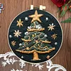 【Limited Stock Sale】Pearl Christmas Tree-DIY Embroidery Kit with Pattern Cotton Threads Needles Hoop 30*30cm/11.81*11.81in tapestrymarket