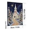 (30x40cm)Christmas Church Pearl Painting Art Kits With Inner Frame Pearl Gem Paintings Picture Arts Craft for Adults Beginners Home Wall Decor