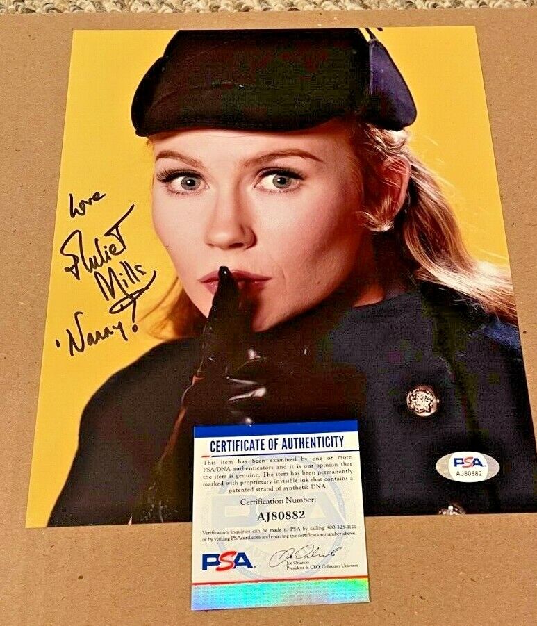 JULIET MILLS SIGNED NANNY & THE PROFESSOR 8X10 Photo Poster painting PSA/DNA CERTIFIED #2