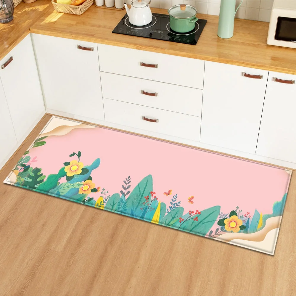 Modern Kitchen Rug Bedroom Living Room Decoration Carpet Home Hallway Entrance Doormat Balcony Bathroom Anti-Slip Long Floor Mat