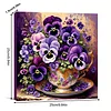 (Framed)Diamond Painting -DIY Round Drill Bouquet in a Glass with Frame(25x25cm)