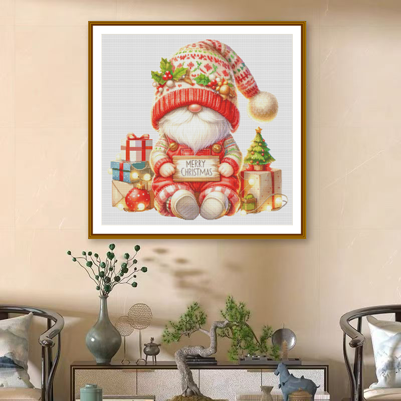 1set DIY Printed Cross Stitch Kit [ZZ6264-christmas Dwarfs] Cross Stitch Kit Painting Fairy Cross Stitch