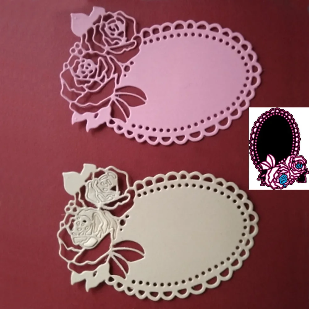 Roses, picture frames, lace metal cutting dies template for DIY scrapbook decoration DIY paper embossed card