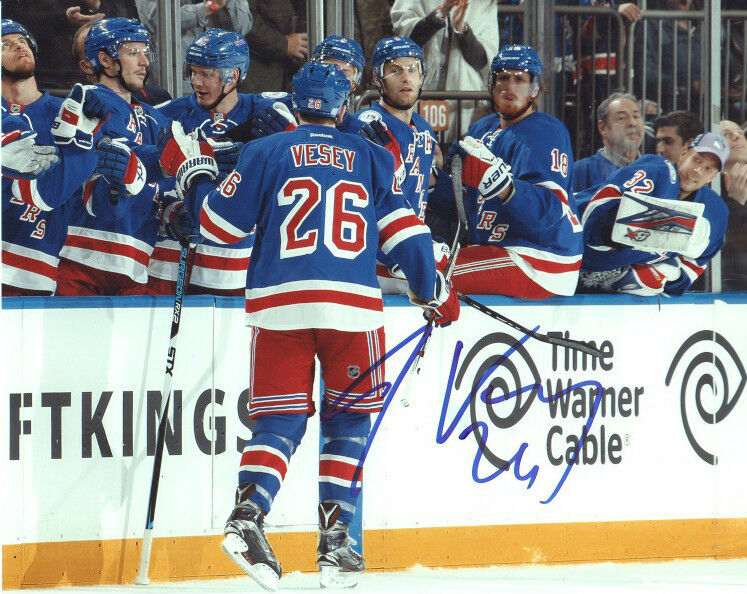 New York Rangers Jimmy Vesey Autographed Signed 8x10 NHL Photo Poster painting COA G