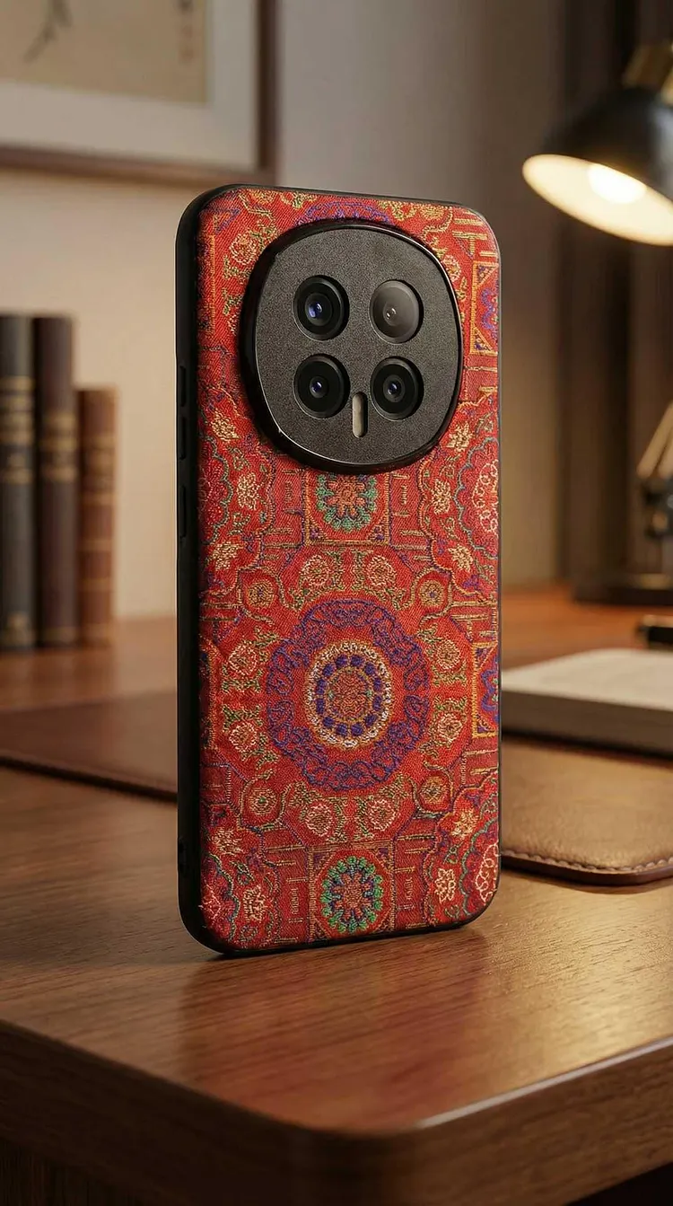 Red Brocade Song Jin Custom Phone Case | Energy & Warmth (Fits All Models)