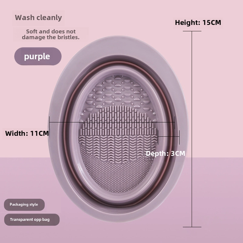 Factory Makeup Brush Cleaner Washing And Drying Integrated Three-piece Set Washing Bowl Powder Puff Air Cushion Beauty Egg Cleaner