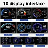 Car HUD Head-up Display P6 Full LCD Obd Instrument Modified Driving Score Gesture Switch A590 OBD+GPS Dual-Mode Smart Instrument