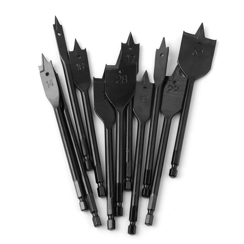 

11pcs Drill Bits Set 6-32mm High-carbon Steel Hex Shank Flat Spade Drills, 501 Original