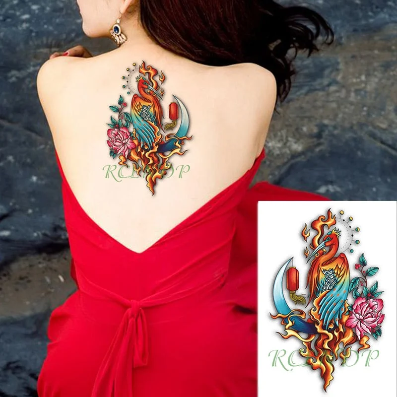 Waterproof Temporary Tattoo cartoon Japanese girl bow Sticker flash tatto fake tatoo large darkness tattoos for women men lady