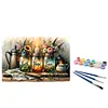 (US Only)Paint By Numbers Kit On Canvas DIY Oil Art Flower Picture Home Wall Decor50x40cm