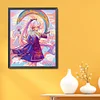 >SALE<Full Embroidery Eco-cotton Thread 11CT Printed Cartoon Girl Cross Stitch 40x50cm