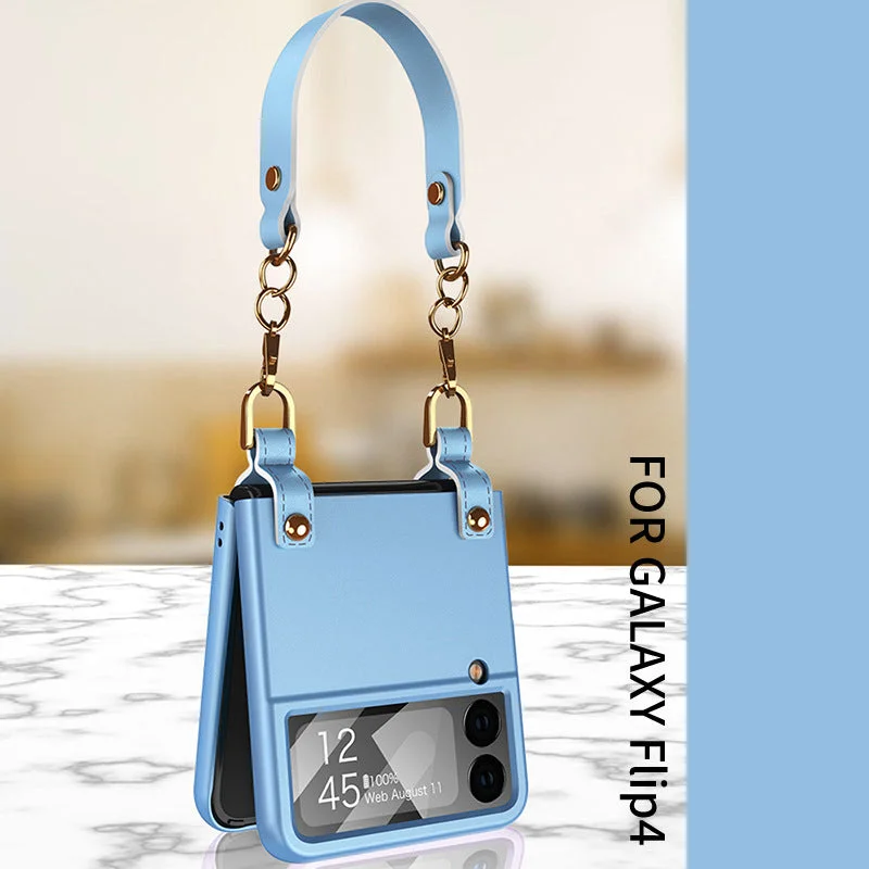 Applicable For Samsung Zflip3/4 Folding Fashion Women's Ultra-Thin Handbag Mobile Phone Case