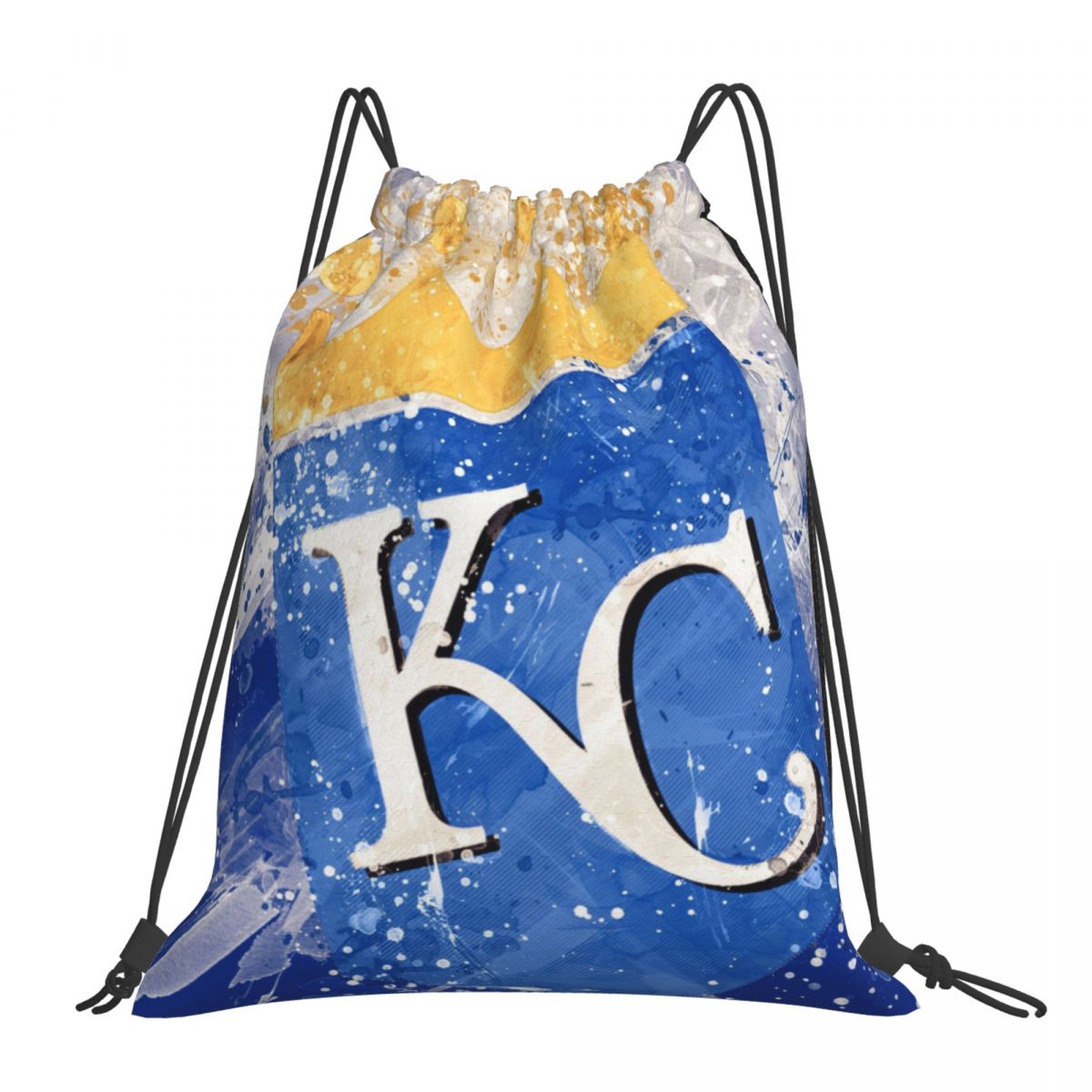 Kansas City Royals Abstract Art Drawstring Bags for School Gym