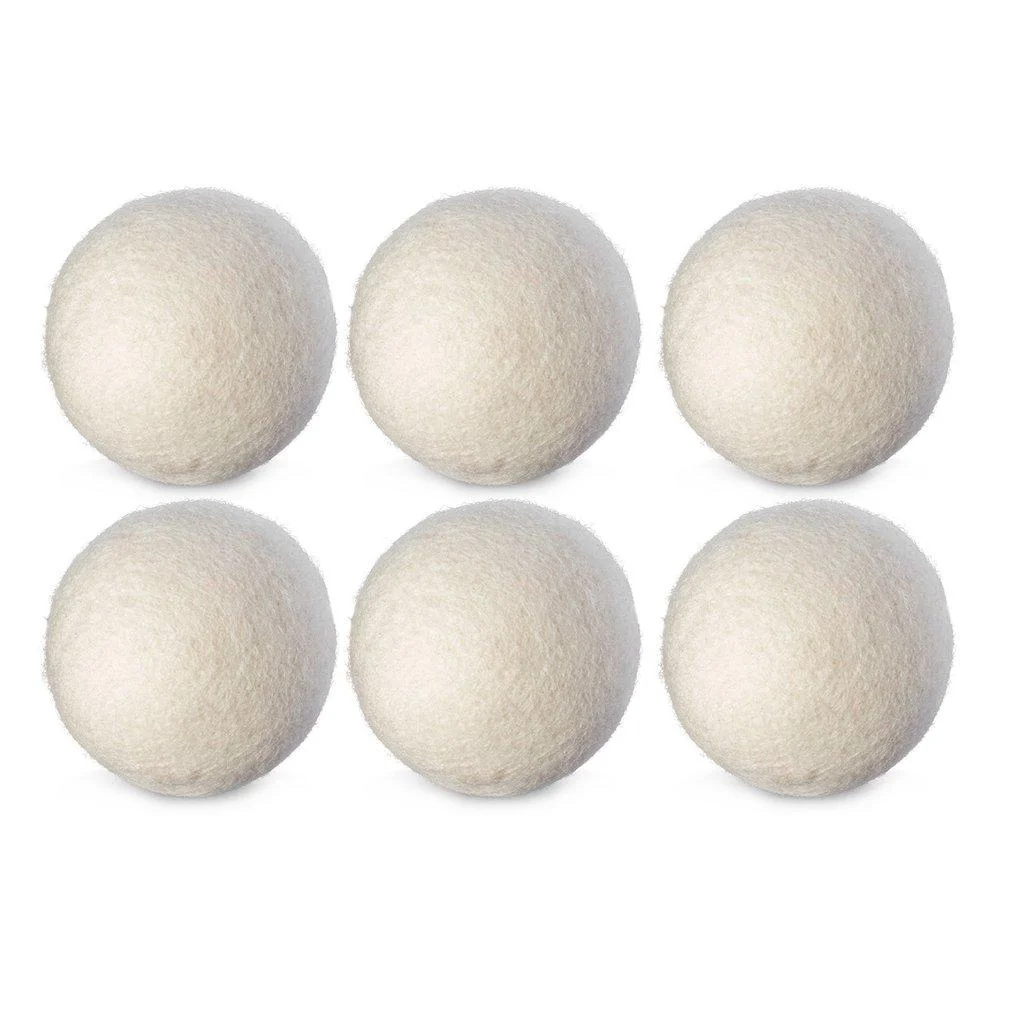 Natural Reusable Laundry Clean Wool Dryer Balls 6PCS/SET Practical Softener