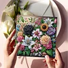 (US Only)6PCS Flowers DIY Diamond Art Greeting Cards Congratulations Cards & Gifts