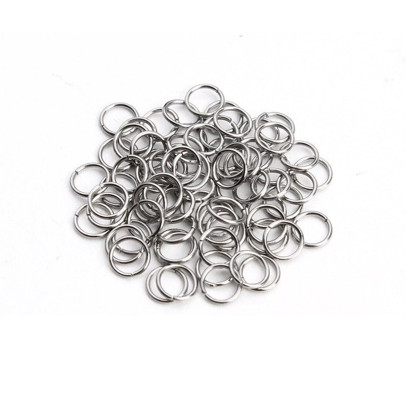 200 Pieces Per Pack Stainless Steel Circle Solid Color Jump Ring Minimalist