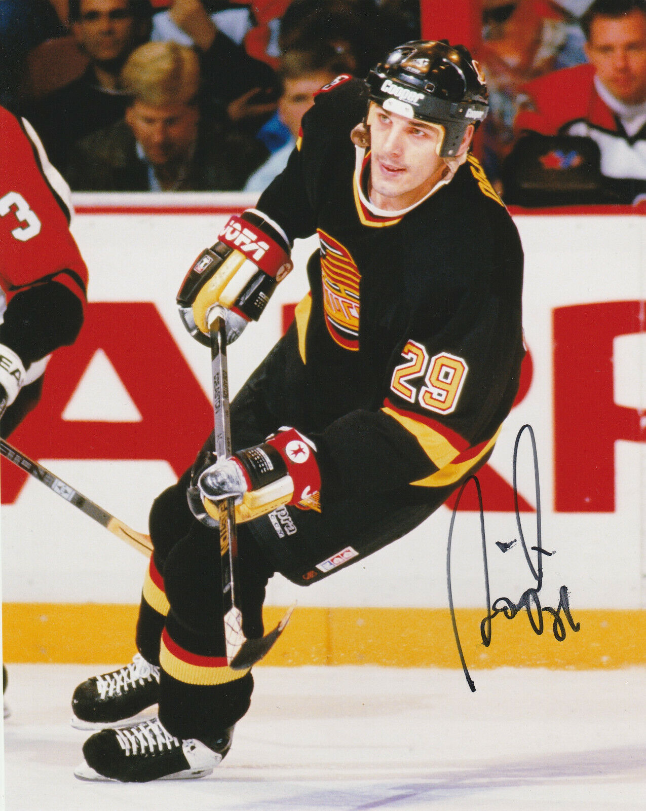 VINTAGE GINO ODJICK SIGNED VANCOUVER CANUCKS 8x10 Photo Poster painting #5 Autograph