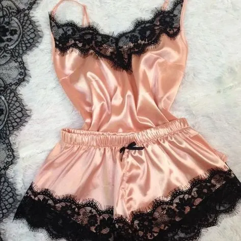 Churchf Exploding Pajamas Simulation Silk Pyjamas Large-Size Home Underwear Pajamas Skirt Ebay1090