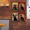 4PCS Black Cat - Metal Tin Signs Set(8*12Inch/12*16Inch) - Animal