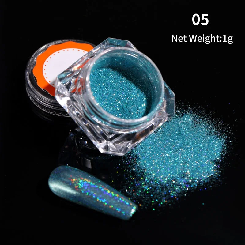 1g Glitter Nail Sequins iridescent Powder Shining Irregular 3D Hexagon Colorful Sequins Summer Popular DIY Nail Art Decoration-Nail Inspo