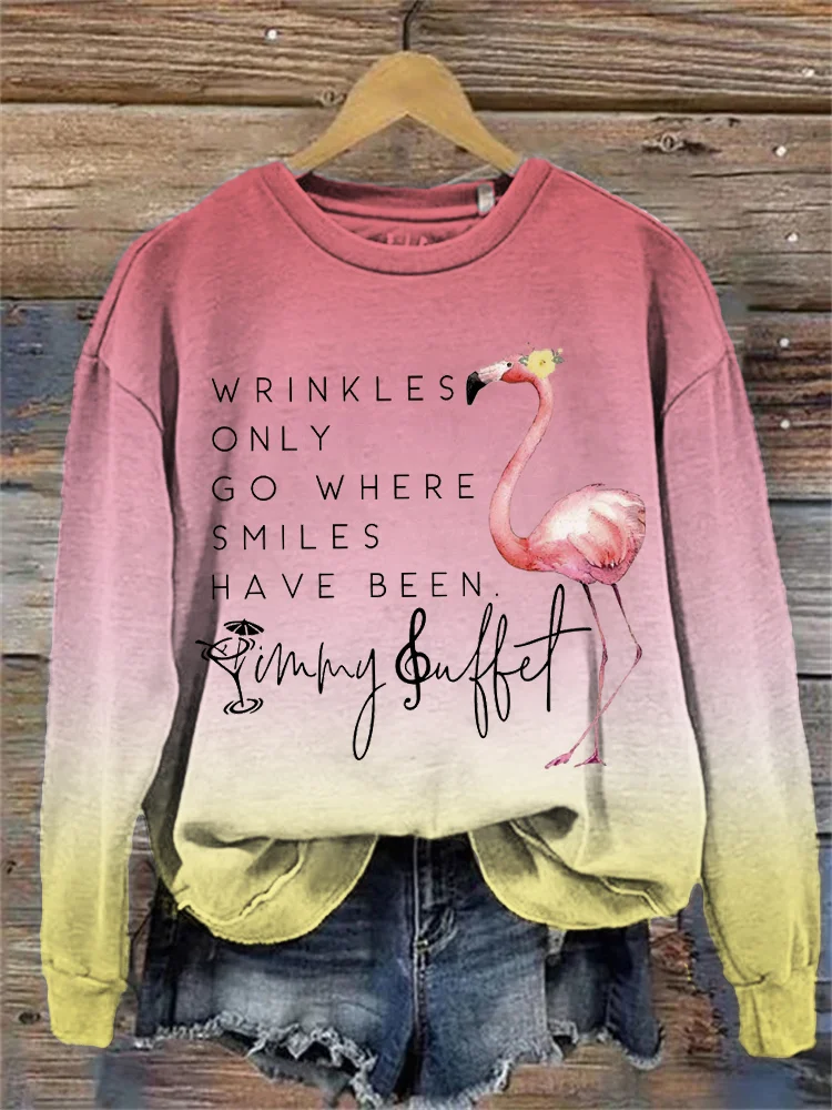 Wrinkles Only Go Where Smiles Have Been Gradient Sweatshirt