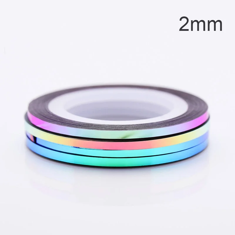 4 Rolls/Set 1mm 2mm 3mm Chameleon Nail Striping Tape Line Adhesive Decal Nail Art Decoration Tools Design