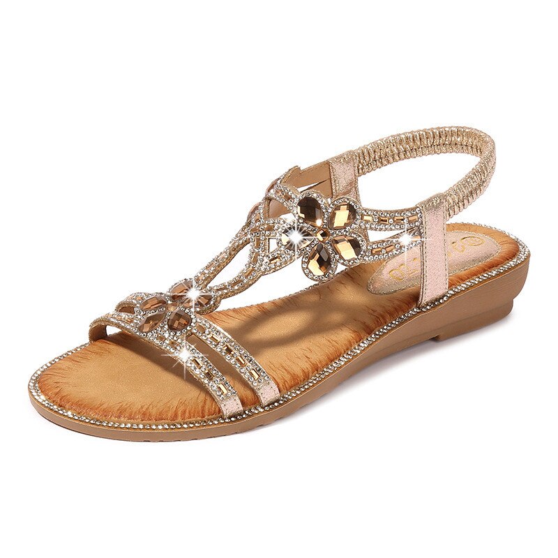 Women's Silver Sparkly Glitter Sandals