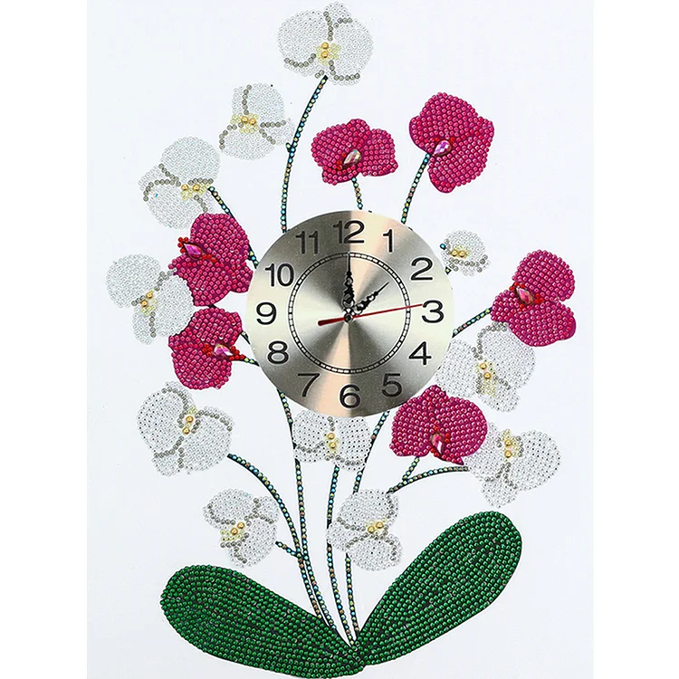 Diamond Painting | DIY Crafts-Clock Orchid