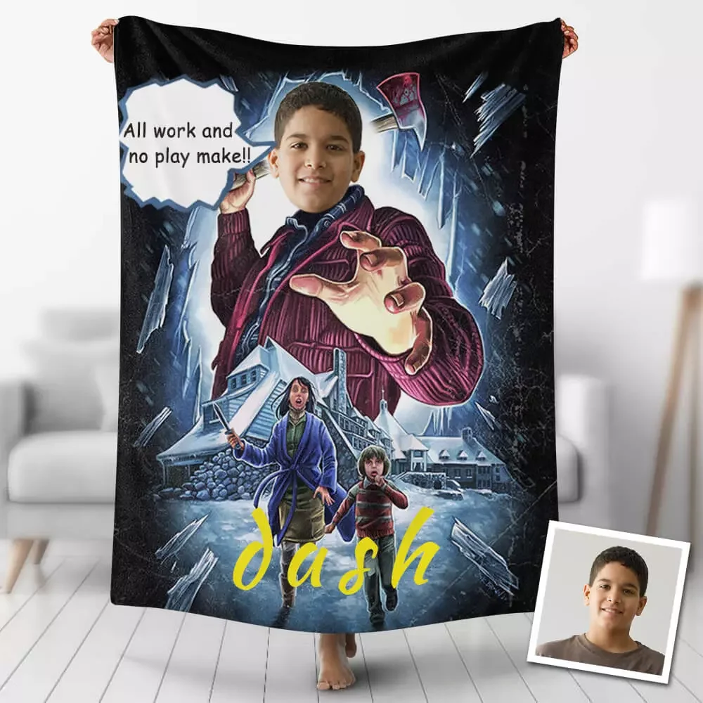 Personalized Custom Gift Blanket, Custom Photo Blankets Personalized Photo The Shining Joke Blanket