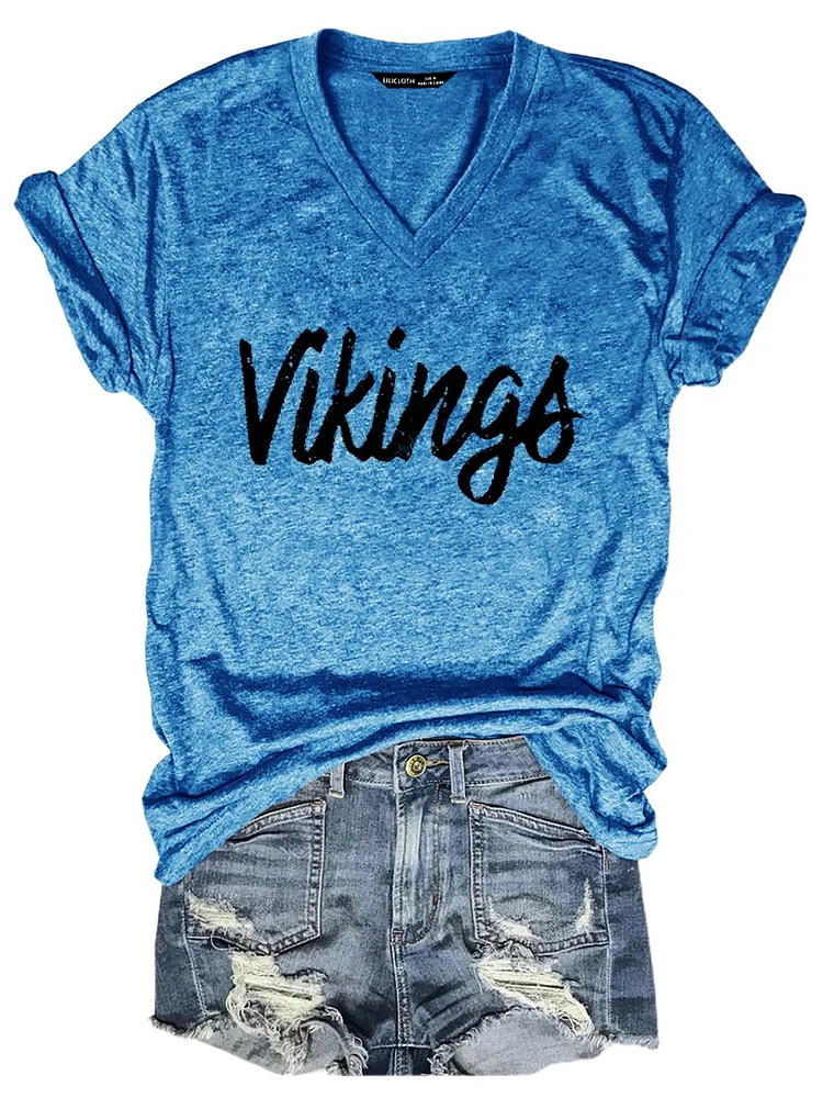 Bestdealfriday Vikings Casual Short Sleeve Woman Tee