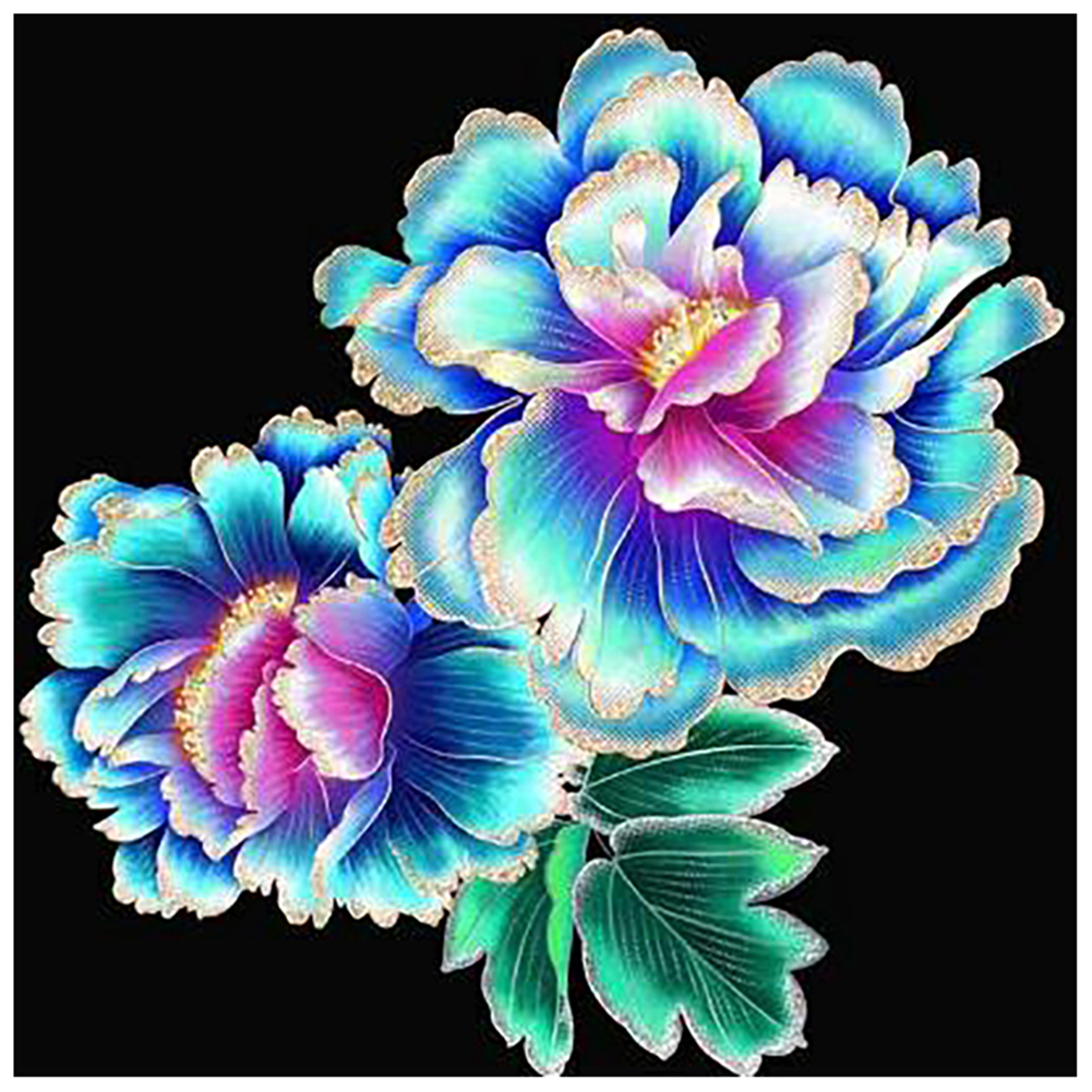 

30*30CM - Peony Flower - Round Drill Diamond Painting, 501 Original