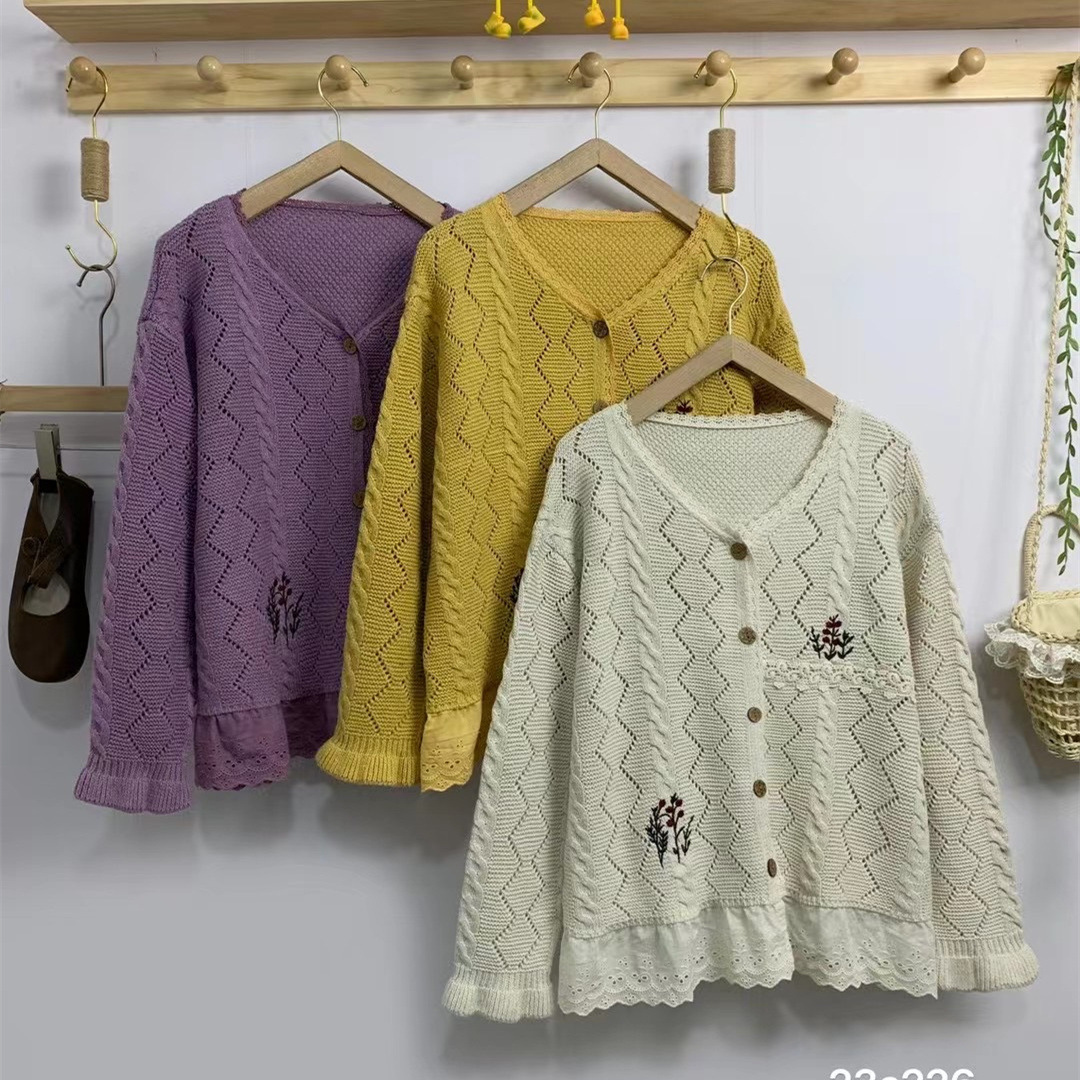 Chicfifth Sweater Women Winter Long Sleeve High Quality Autumn Vintage Top Knitted Cardigan