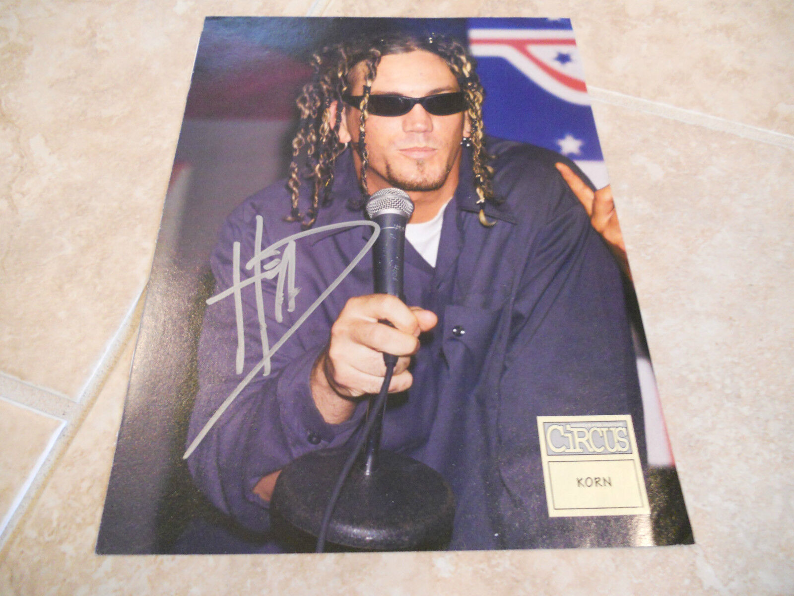 KORN Head Signed Autographed 8.5 x 11