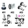 Threaded Connection Pumps Leak-proof Pool Hose Conversion Connector for 1.5&1.25 Inch Hoses Multi-Use for Swimming Pools Outdoors Activities Water Play