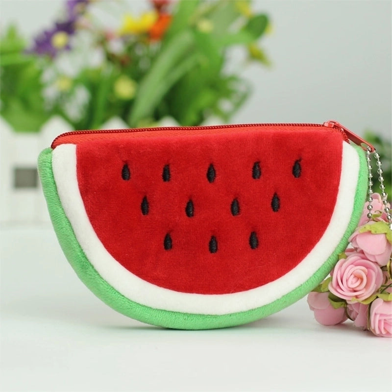 Kid’s Fruit Plush Zipper Coin Purses