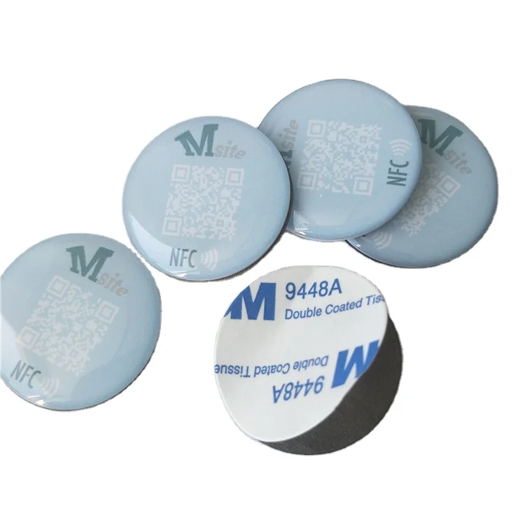 Waterproof Anti metal 30mm epoxy resin NFC sticker Tags