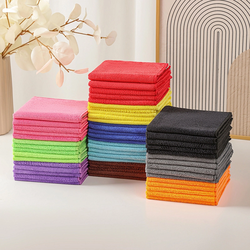 Microfiber Dishcloth Kitchen Dishwashing Cloth Absorbent Lint-free Cleaning Table Cleaning Cloth Towel Scouring Pad2