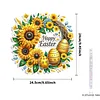 Diamond Painting Acrylic Single Side Drill Sunflower Pendant Charms Kits for Adults Home Window Decor