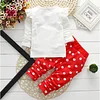 Baby Girls Sets Valentine Cute Dot Suits 2 Pcs