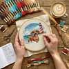 Dachshund Seaside Puppy-14CT Stamped Cross Stitch 30*30cm tapestrymarket