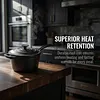 Cast Iron Milk Pot Easy To Clean Non Stick Sauce Pots.Small Cooking Pot with Lid and Long Handle for Restaurant Household Cooking