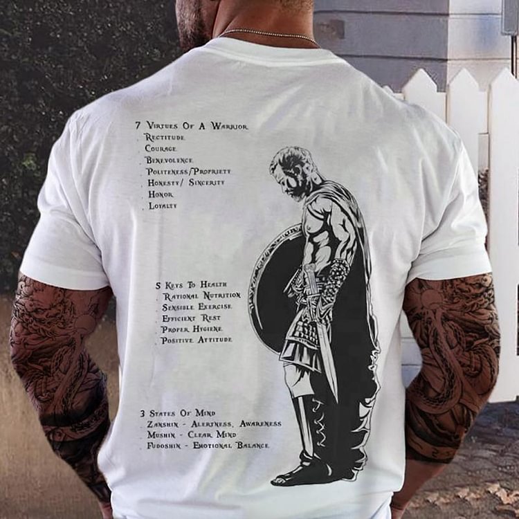Knight designer printed short sleeves T-shirt