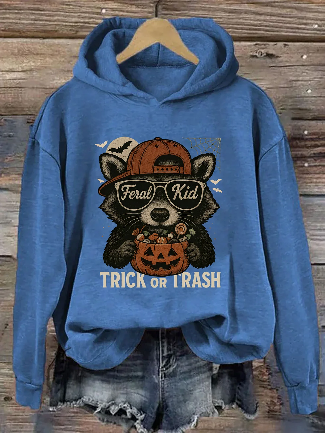 Feral Raccoon Kid Halloween Hoodie