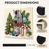 Christmas DIY Special Shape Diamond Painting Pearl Art With Inner Frame Kit 25x25cm(Zebra)