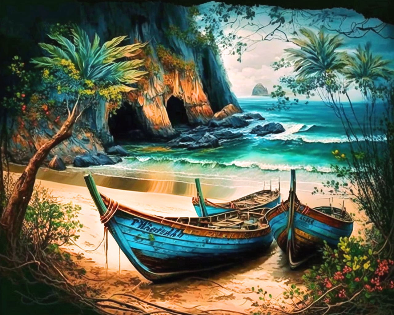 DIY Painting By Numbers Beach View 40*50cm