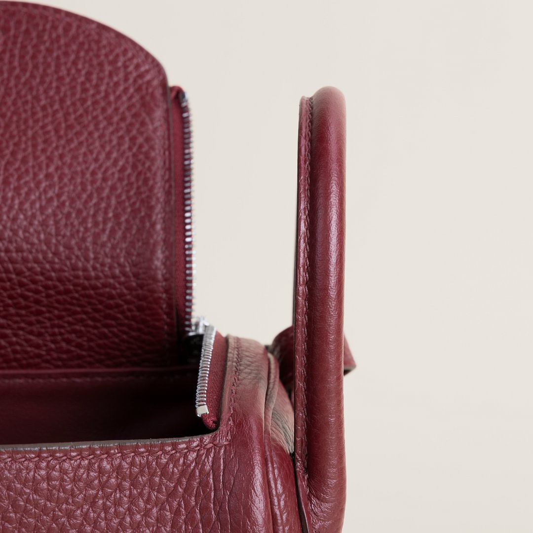 Mini Lindy Clemence leather 55 H Rouge PHW