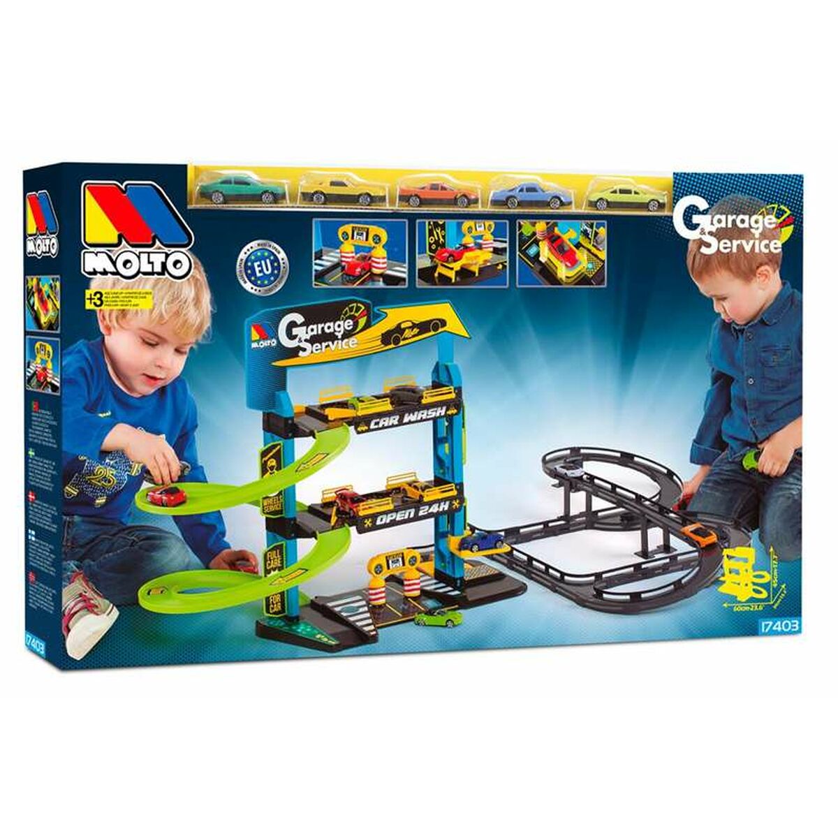 Car park with Cars Molt&oacute; 17403 59 x 55 x 33 cm