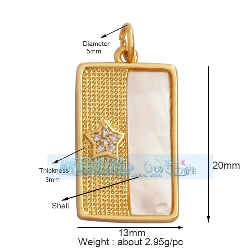 1 Piece 12 * 23mm 15*15mm 5*12mm Hole 5~5.9mm Half 925 Silver Zircon Sun Moon Pendant Jewelry Accessories